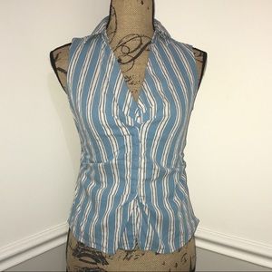 Express | Blue and white striped top | Size small